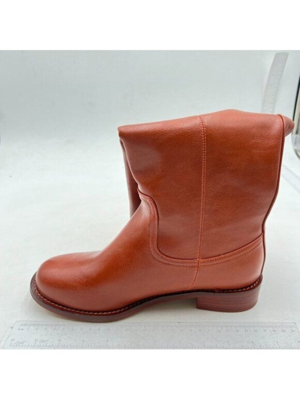 Women Round Toe Flat Riding Knee High Boots Western Long Boots Brown Shoes